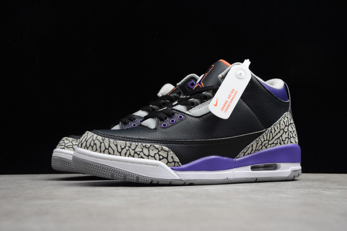 Jordan 3 Retro Black Court Purple CT8532-050