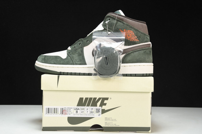 Air Jordan 1 Mid Green Moss Grey 554766-002