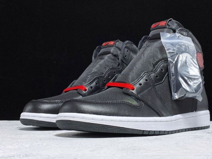 AIR JORDAN 1 SATIN BLACK GYM RED 555088-060