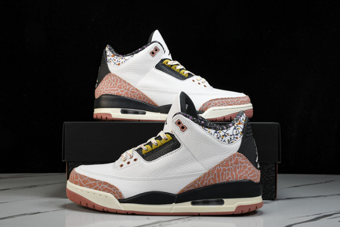 AIR JORDAN 3 RETRO "Red Stardust" 441140-100