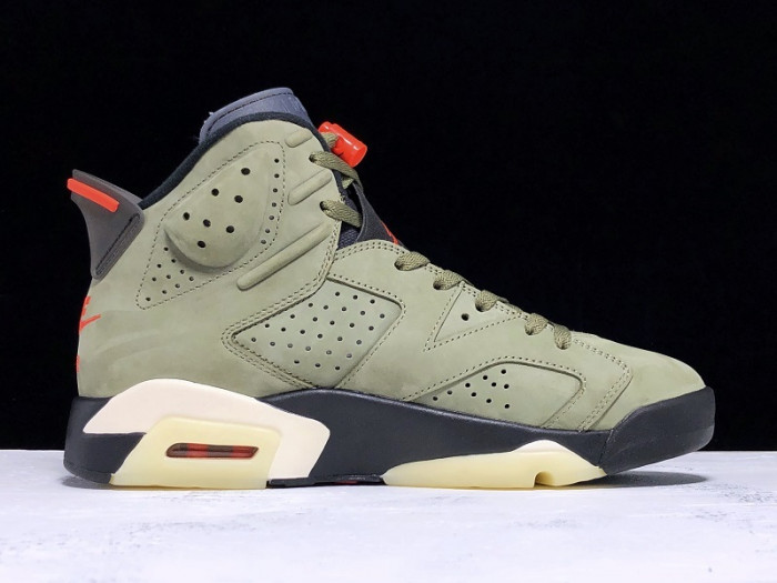 TRAVIS SCOTT AIR JORDAN 6 MEDIUM OLIVE CACTUS JACK CN1084-200