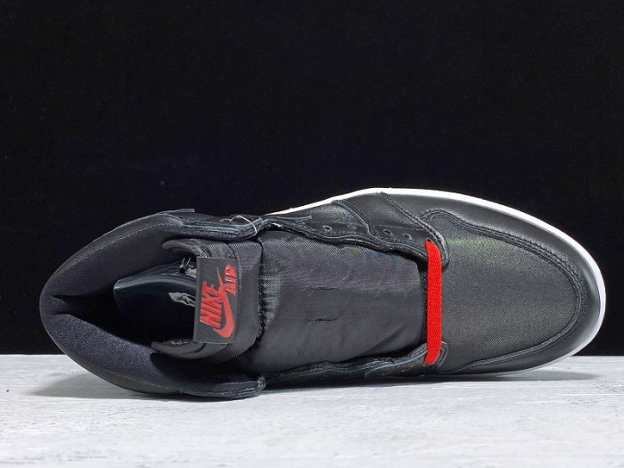 AIR JORDAN 1 SATIN BLACK GYM RED 555088-060