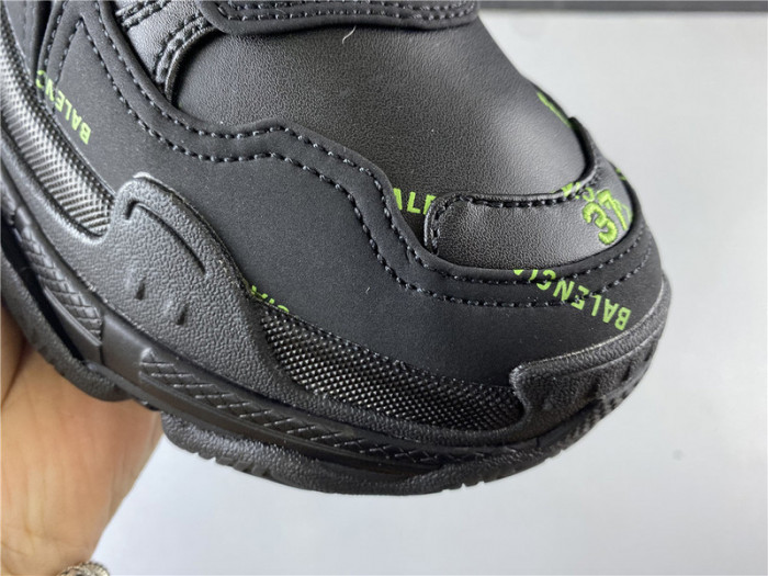 BLEN Triple S black and green balenciaga letter 541624 W09OL 3801020