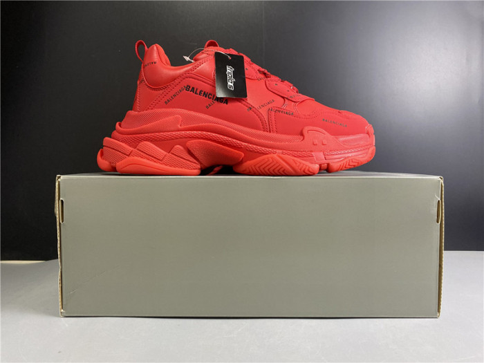 BLEN Triple S red balenciaga letter 541624 W09OL 380