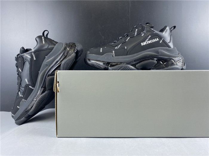 BLEN Triple S black balenciaga with balen letter 541624 W09OL