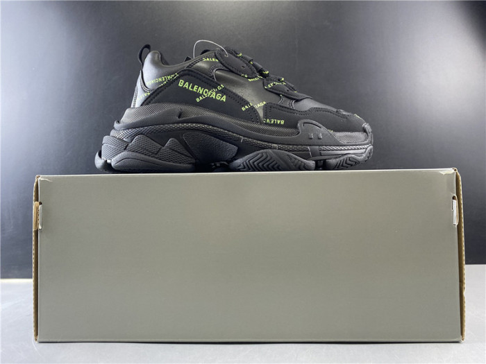 BLEN Triple S black and green balenciaga letter 541624 W09OL 3801020