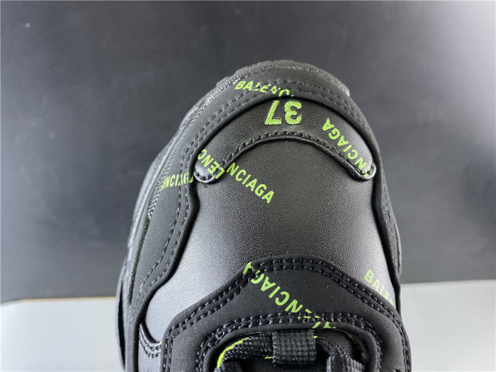 BLEN Triple S black and green balenciaga letter 541624 W09OL 3801020