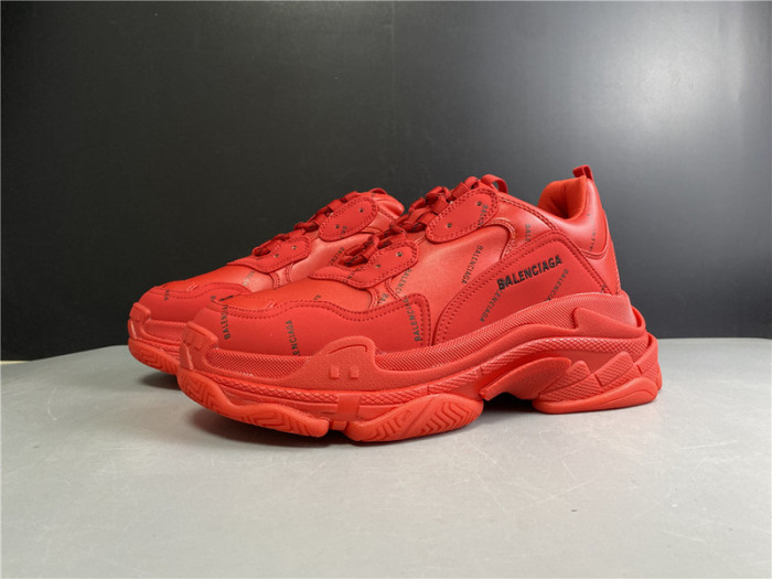 BLEN Triple S red balenciaga letter 541624 W09OL 380