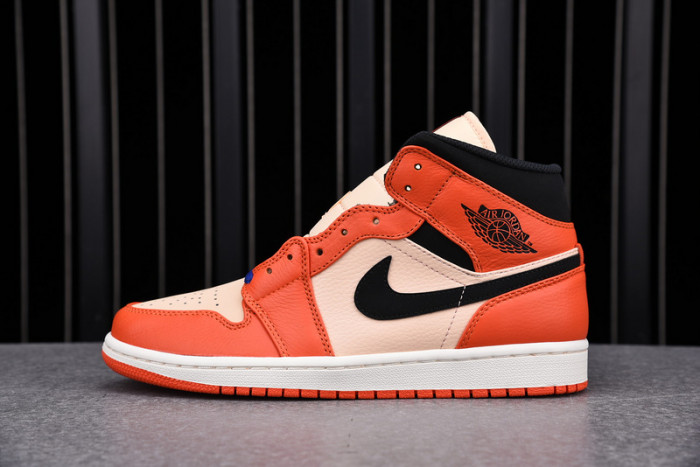 Jordan 1 Mid Team Orange Black-852542-800