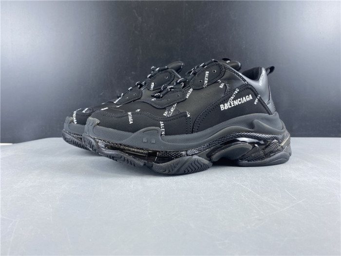 BLEN Triple S black balenciaga with balen letter 541624 W09OL