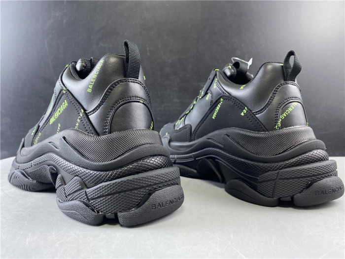 BLEN Triple S black and green balenciaga letter 541624 W09OL 3801020