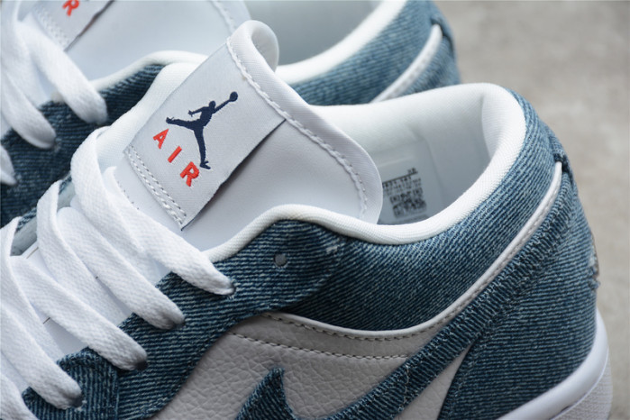 Nike Jordan 1 Low Canvas White Denim 315921-141