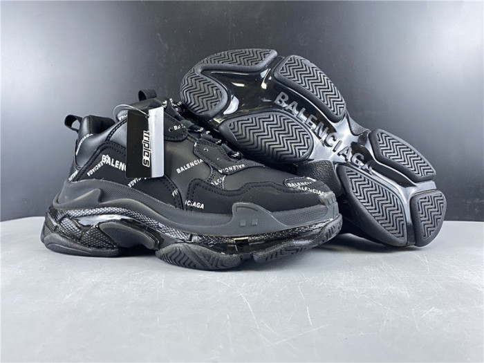 BLEN Triple S black balenciaga with balen letter 541624 W09OL