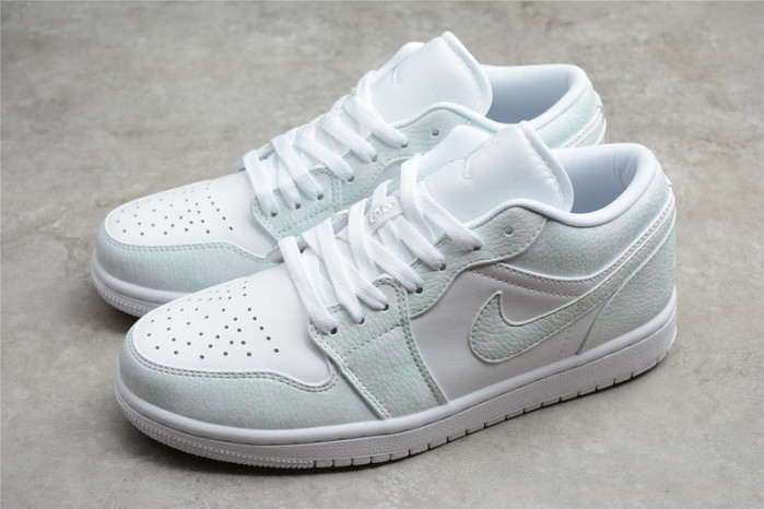 Jordan 1 Low Triple White Tumbled Leather - 553558-130