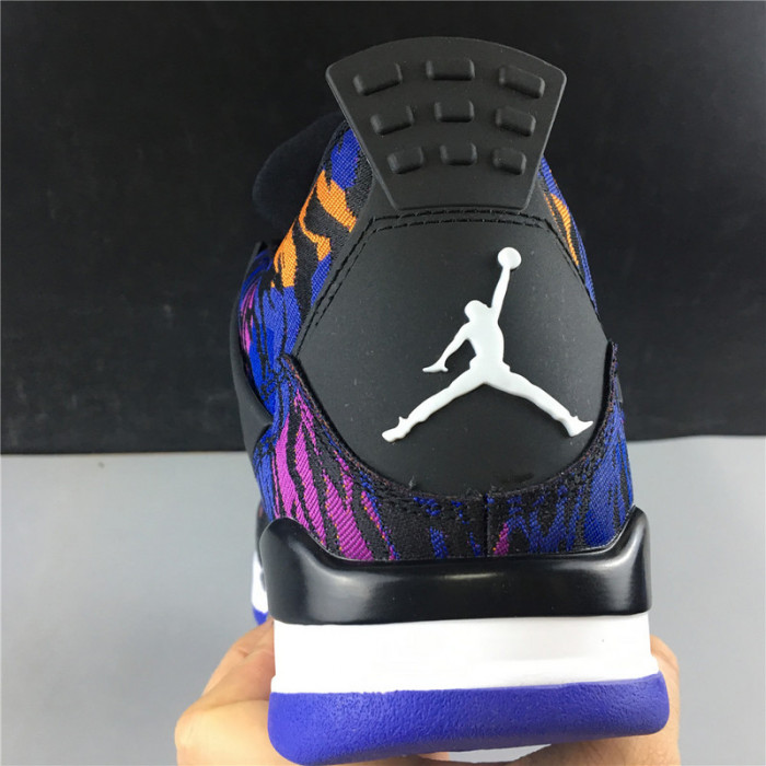 AIR JORDAN 4 BLACK WHITE RUSH VIOLET RACER BLUE BQ9043-005
