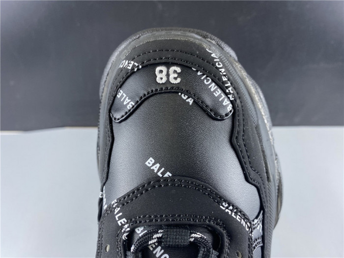 BLEN Triple S black balenciaga with balen letter 541624 W09OL