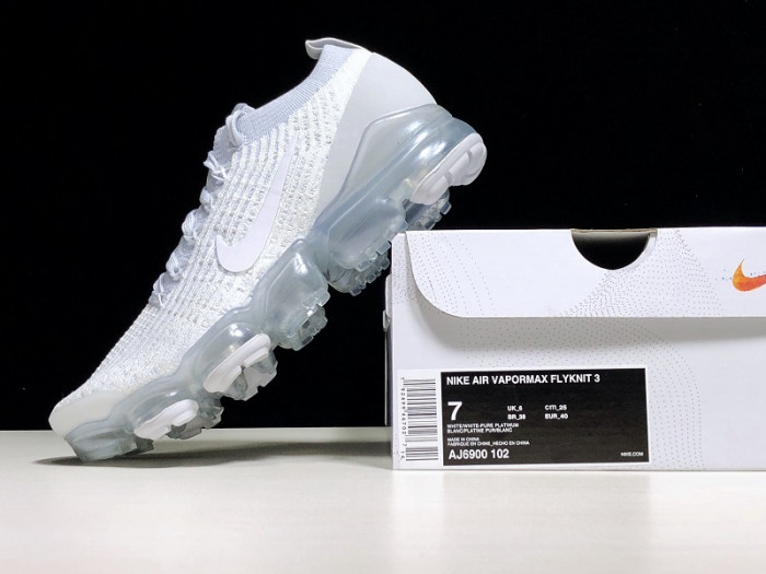 Air VaporMax Flyknit 3 White Pure Platinum AJ6900-102