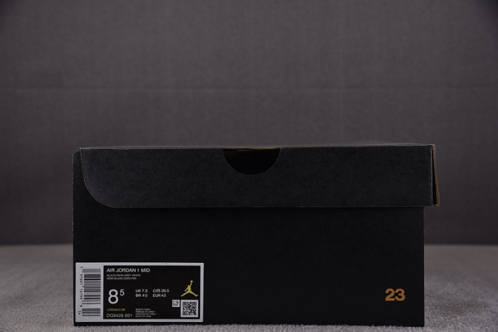 Air Jordan 1 Mid Black White Iron Grey DQ8426-001