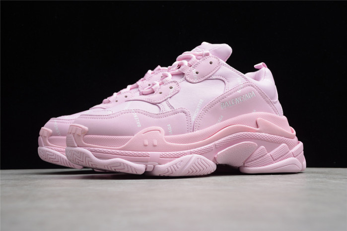 Balenciaga Wmns Triple S Sneaker Allover Logo - Pink 524039 W2FA1 5090
