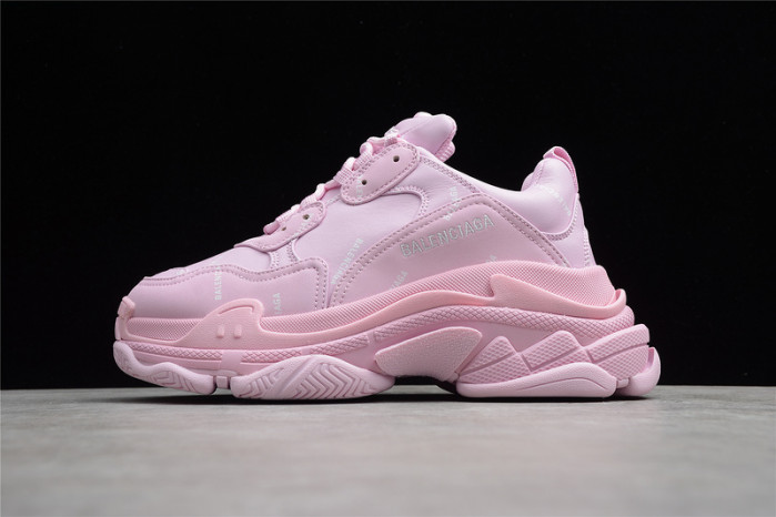 Balenciaga Wmns Triple S Sneaker Allover Logo - Pink 524039 W2FA1 5090