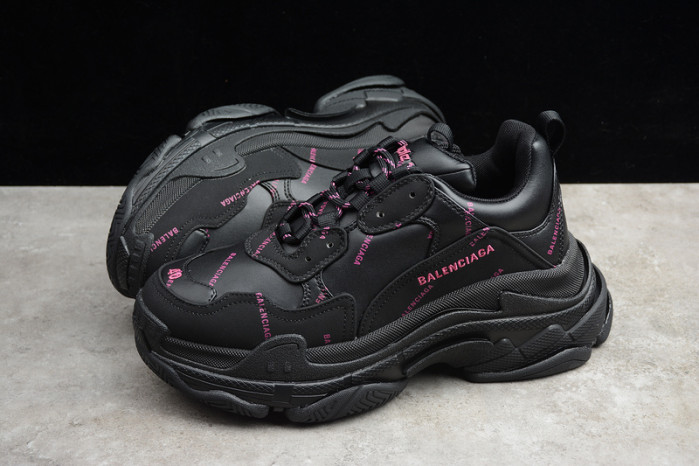 Best Balenciaga Triple S Black Puink 524039 W2FA1 7635 Shoes